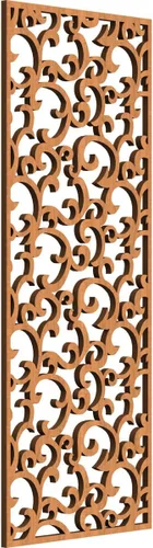 Miniatura 138 de Wheatland Paneles de pared decorativos de madera con calado, 9 3/8 pulgadas de ancho x 24 3/8 pulgadas de alto x 1/4 de alto, nogal