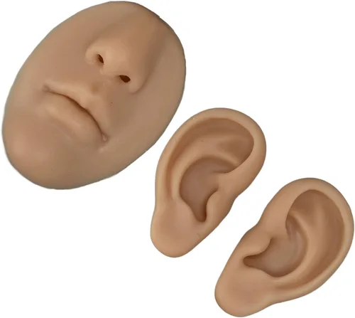 Miniatura 7 de Modelo de silicona para nariz, modelo de entrenamiento de piercing, modelo de oreja de silicona para principiantes, modelo de nariz y boca 3D