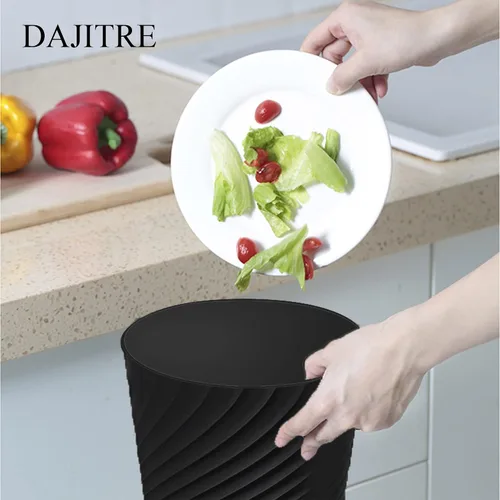Miniatura 4 de DAJITRE Cubo de basura pequeño de 1.8 galones, papelera de reciclaje de perfil delgado para espacios compactos, baño, oficina, dormitorio, cocina