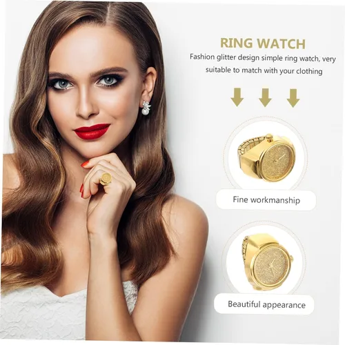 Miniatura 4 de DECHOUS 3 piezas de anillo de reloj de dedo anillo para mujeres mujeres regalos anillos para mujeres relojes para hombre anillo de reloj hombre