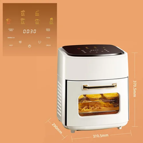 Miniatura 8 de COYOUCO Horno freidora de aire digital 5 en 1 con circulación de aire rápida, pantalla LED sin aceite, cesta antiadherente con temporizador de 60