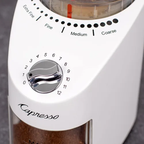 Miniatura 8 de Capresso Infinity Plus Molinillo de Rebabas Cónicas, Blanco