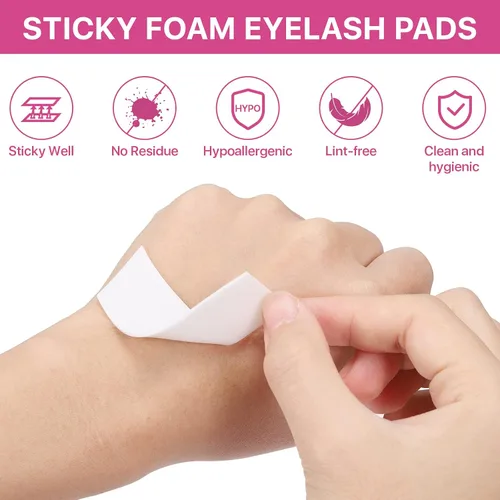 Miniatura 4 de Pretty memory 110 almohadillas de ojos para extensiones de pestañas, cinta de espuma precortada para extensiones de pestañas, almohadillas