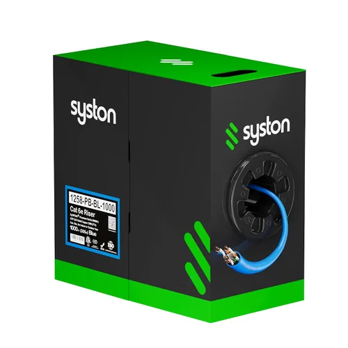 Miniatura 35 de Syston Cable Technology Cable de Internet Ethernet Cat6e – 10 pies, 600 MHz 23AWG de alambre de cobre sólido desnudo apto