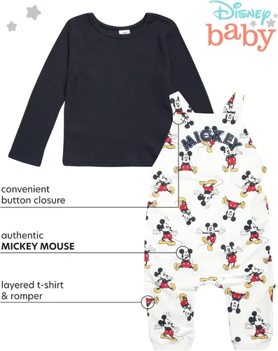 Miniatura 2 de Disney Conjunto de pijama de Mickey Mouse para bebé 2 piezas y camisa de manga larga