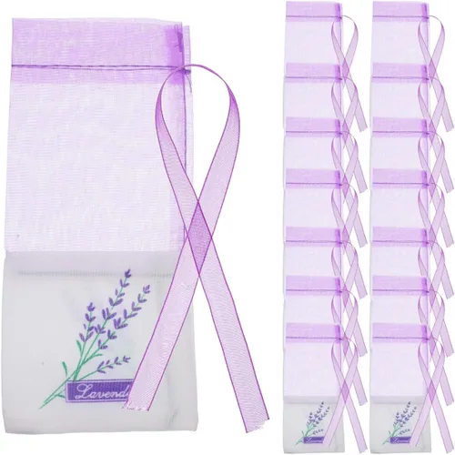 Miniatura 8 de VALICLUD Paquete de 30 bolsas de organza pequeñas para almacenamiento de hierbas secas y fragancia para el hogar, bolsas portátiles con cordón