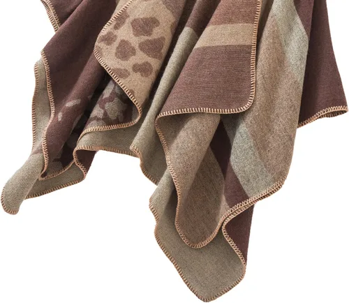 Miniatura 53 de Urban CoCo Poncho de colores para mujer, chal con frente abierto, color en bloques