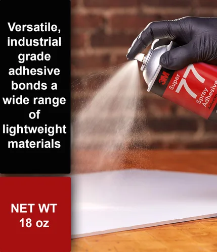 Miniatura 5 de Paquete de adhesivo en aerosol 3M Hi-Strength 90, pegamento transparente permanente, se rocía boca abajo + pegamento adhesivo permanente multiusos