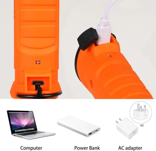 Miniatura 6 de Luces LED de trabajo recargables, linterna de mano para hombre, regalo de cumpleaños, luz de trabajo magnética, rotación de 360°, 5 modos, linterna