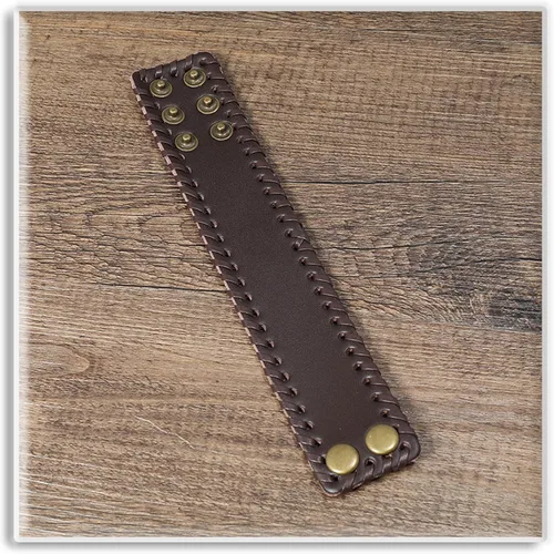 Miniatura 4 de Xusamss Pulsera de cuero punk, pulsera ajustable a presión