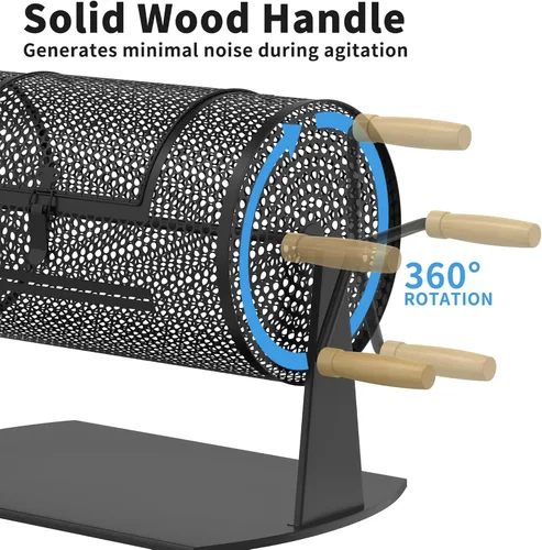 Miniatura 6 de Orionstar Tambor de rifa, juegos y deportes profesional para rifas con mango giratorio de madera con capacidad para 2500 boletos (negro)