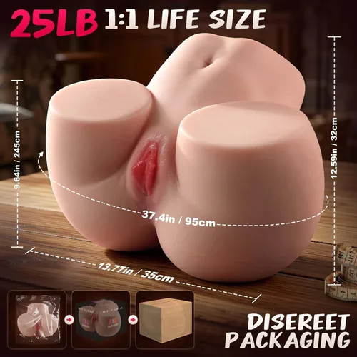 Miniatura 6 de Muñeca sexual masculina BBW de 25 libras, juguete sexual de gran impacto, juguete sexual de gran trasero realista, juguete sexual de culo grande