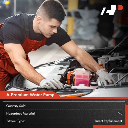 Miniatura 2 de A-Premium Proxeneta de agua para motor con tubo curvado, juntas tóricas y pernos [compatible con OHV, 8Cyl 7.3L Turbo] Compatible con Ford