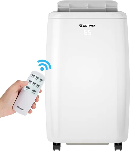 COSTWAY Aire acondicionado portátil de 1,0000 BTU, refrigeración para espacio de hasta 350 pies cuadrados con 3 modos, enfriador de aire