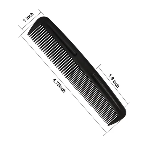 Miniatura 2 de Cubaco Peine de pelo de 5 pulgadas, tamaño de bolsillo, mini peines a granel perfectos para viajar, paquete de 20 peines negros para unisex, peine
