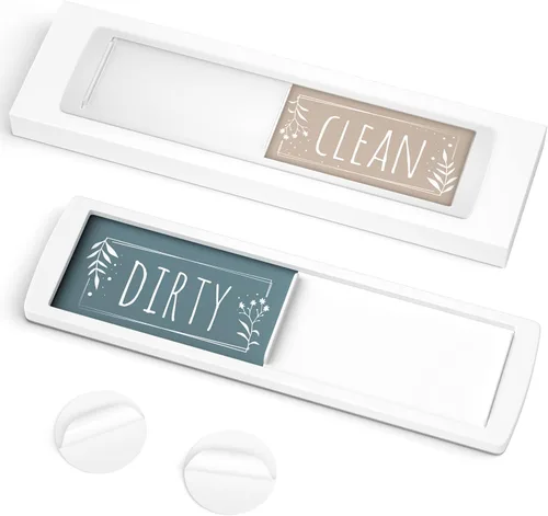 Miniatura 8 de ASSURED SIGNS Imán para lavavajillas Clean Dirty Sign 7 x 2 pulgadas, construcción premium Eliminate Kitchen Confusion, Strong Magnetic Hold