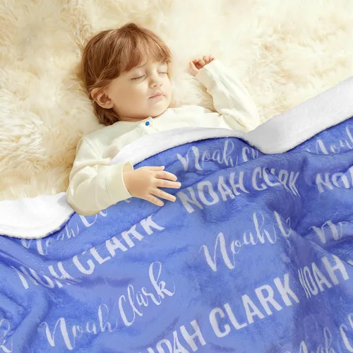Miniatura 2 de Se envía al día siguiente: manta de bebé personalizada para niños y niñas, manta de franela, mantas para recién nacidos, regalos personalizados