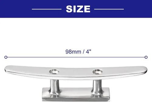Miniatura 5 de uxcell Boat Cleat Open Base, 316 Stainless Steel Dock Cleat for Kayak Boat
