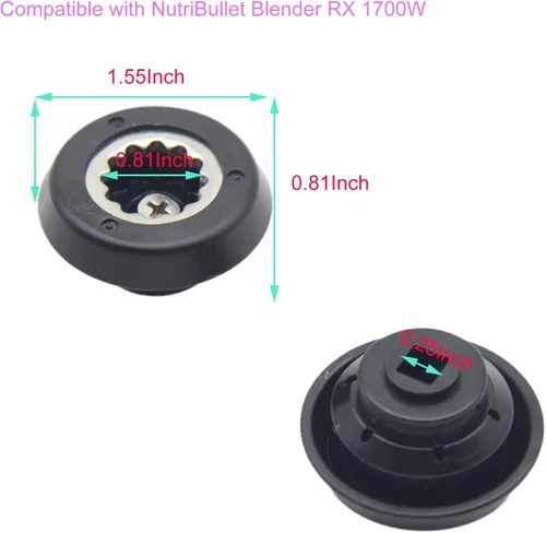 Miniatura 2 de Kit de zócalo de repuesto para licuadora, compatible con Nutri Blender RX 1700W (1 unidad)