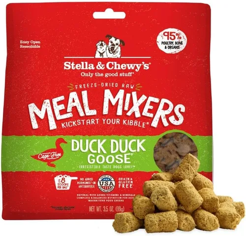 Miniatura 27 de Stella & Chewy's Mezcladores de Comida Cruda Liofilizada de Res - Aderezo y Mezclador de Comida para Perros - Hecho con 95% Carne de Res Alimentada