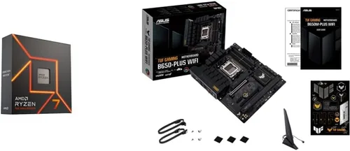 AMD Ryzen™ 7 7700X 8 núcleos, procesador de escritorio desbloqueado de 16 hilos ASUS TUF Gaming B650-PLUS WiFi Socket AM5(LGA 1718) Ryzen 7000 ATX