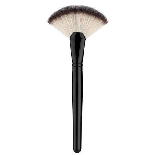 Luxspire Brocha de maquillaje con abanico, brocha de maquillaje profesional para resaltar rubor, bronceador, brocha para pómulos, cepillo para