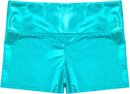 Miniatura 3 de Pantalones cortos metálicos brillantes para niñas, hip hop, jazz, danza, gimnasia, entrenamiento, yoga, pantalones cortos deportivos, ropa de baile