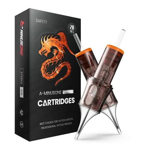 Miniatura 7 de A-minusone 20 cartuchos desechables estándar 1211RM para agujas de tatuaje, paquete de 20 agujas redondas Magnum con cartuchos de seguridad