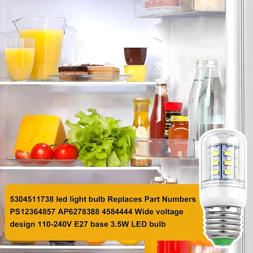 Miniatura 9 de 5304511738 - Bombilla LED para refrigerador compatible con Electrolux Kenmore Frigidaire Refrigerator PS12364857, AP6278388, 1 paquete
