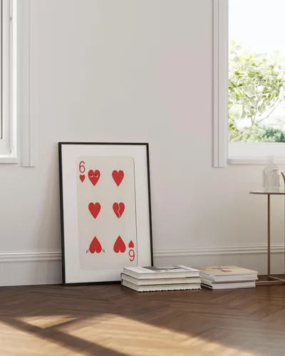 Miniatura 5 de HAUS AND HUES Arte de pared de corazón, bonito póster con estampado de corazón, decoración temática retro (24 x 36 pulgadas sin marco)