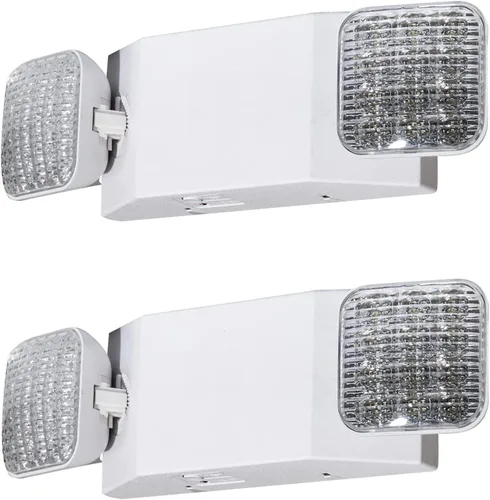 Miniatura 11 de Luces de emergencia LED con batería de respaldo, luz de emergencia comercial ajustable de dos cabezales, certificación UL, CA 120/277V, accesorios