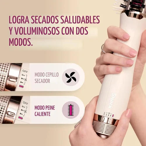 Miniatura 4 de Shark HT202 SmoothStyle - Peine térmico + cepillo secador, modo dual, para todo tipo de cabello, seda