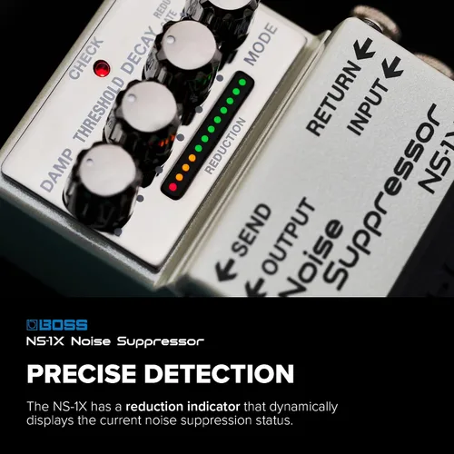 Miniatura 6 de BOSS NS-1X Supresor de Ruido Reductor de Ruido de Próxima Generación y Puerta Ultra Rápida para Guitarra, Bajo y Otros Instrumentos Tecnología
