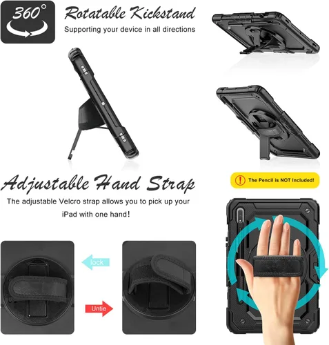 Miniatura 4 de Funda para Samsung Galaxy Tab S8/S7 de 11 pulgadas 5G Funda para Tableta 2022/2020, [con Protector de Pantalla de Vidrio Templado], Soporte