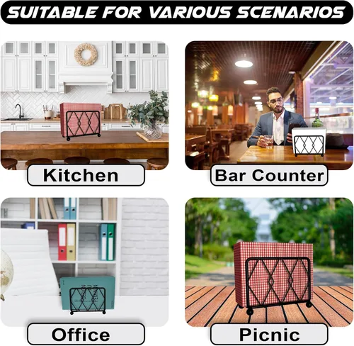 Miniatura 4 de Servilletero - Un elegante dispensador vertical para servilletas de papel, perfecto para cocina, comedor, encimeras y cócteles. Complementa todas