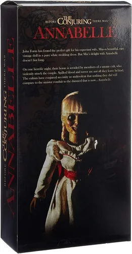 Miniatura 2 de Réplica e muñeca Annabelle, de la marca Mezco, 18 pulgadas.
