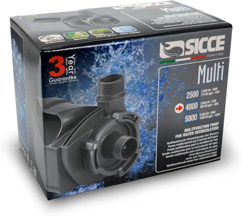 Miniatura 2 de Sicce Multi Quiet 4000 Bomba de agua sumergible 990 GPH flujo ajustable para acuarios, estanques, jardín acuático e hidroponía