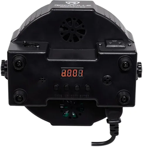 Miniatura 5 de Rockville RockPAR50 24W LED RGB Par puede lavar la luz con DMX, modo activado por sonido, cadena de margarita de potencia, soporte doble para DJs e