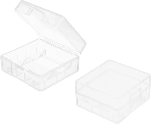 Auniwaig Caja de almacenamiento de batería de 2 piezas, caja de batería 18350, caja de almacenamiento organizadora de baterías, soporte de caja de