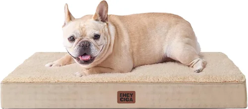 Miniatura 36 de EHEYCIGA Cama ortopédica de espuma para perros grandes, 35 pulgadas de largo x 23 pulgadas de ancho x 3.5 pulgadas de alto, gris claro
