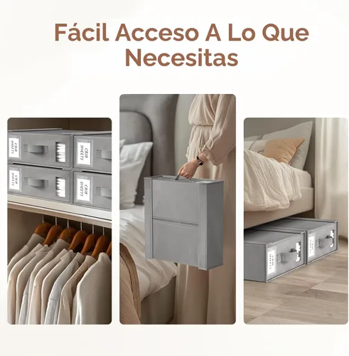 Miniatura 7 de Criusia Organizadores y Almacenamiento de Sábanas de Cama, Paquete de 6 Cajas Organizadoras de Armario de Ropa Blanca Plegables – Soporte de Ropa