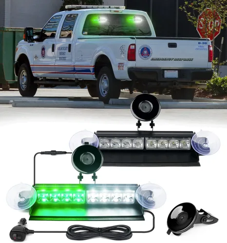 Miniatura 12 de Xprite Luces Estroboscópicas de Emergencia Ámbar para Tablero, Luz Intermitente Interior del Parabrisas con Ventosas para Camiones de Construcción