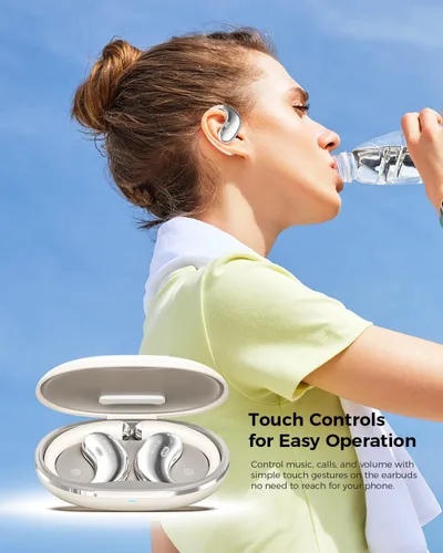 Miniatura 6 de Micool Auriculares deportivos de oreja abierta Bluetooth 6.0, auriculares inalámbricos con clip con tiempo de reproducción de 36 horas para correr