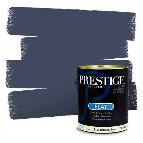 Miniatura 298 de Pintura Exterior + imprimación PRESTIGE, todo-en-uno, 1 galón, acabado mate, color comparable al Valspar* Royal Gray* VS151-Gris real