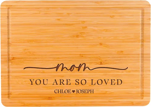 Miniatura 10 de Tabla de cortar personalizada como regalo para el día de la madre, mamá, abuela, esposa, decoración de cocina de madera grabada, regalo