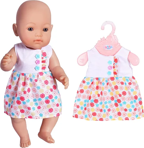 Miniatura 6 de ebuddy 6 juegos de ropa de muñeca para muñecas recién nacidas de 16.9 in, muñecas de bebé de 15 pulgadas, muñeca americana de 18 pulgadas 6
