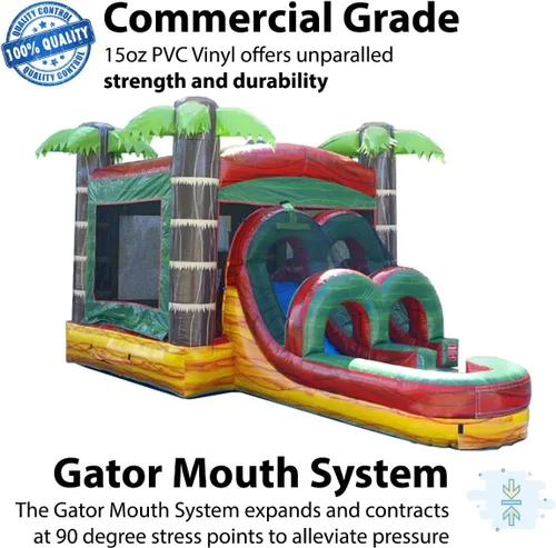 Miniatura 2 de TentandTable Tobogán acuático inflable para niños pequeños y niños, castillo animoso de grado comercial para adultos, casa de salto, incluye Mármol