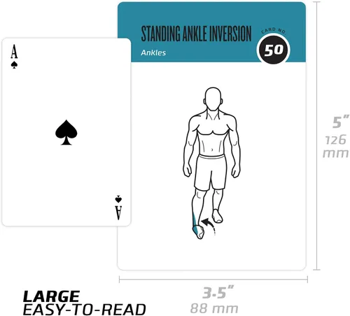 Miniatura 6 de NewMe Fitness Tarjetas de entrenamiento de estiramiento, baraja de instrucciones de entrenamiento para mujeres y hombres, guía de fitness