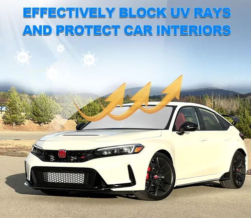Miniatura 6 de Parasol para parabrisas delantero mejorado 2025 para Honda Civic 2022-2024, reflector, plegable, parasol para parabrisas de automóvil, parasol