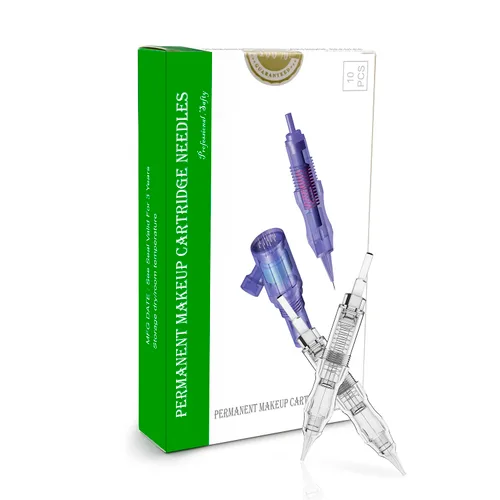 BIOMASER - Agujas de cartucho – 10 agujas de cartucho de maquillaje permanente, hilo de rosca, aguja de tatuaje para máquina de maquillaje